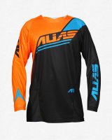Motokrosov dres ALIAS MX A1 ANALOGUE erno/neonov oranov  17