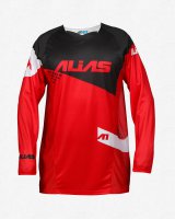 Motokrosov dres ALIAS MX A1 STANDARD erveno/ern 17