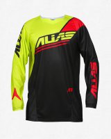 Motokrosov dres ALIAS MX A1 ANALOGUE ern/chartreuse 17