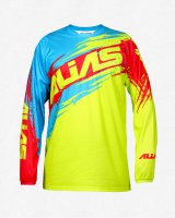 Motokrosov dres ALIAS MX A2 BRUSHED chartreuse/modr 17