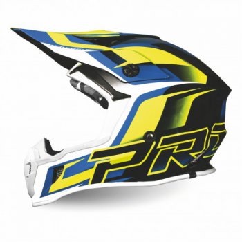 Přilba Progrip 3180 ABS - yellow fluo/dark blue