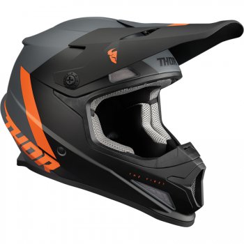 THOR SECTOR CHEV CHARCOAL/ORANGE HELMET 22