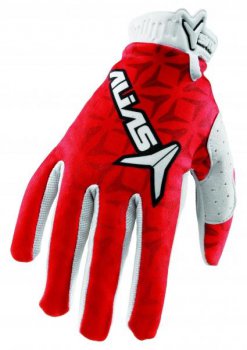 Moto rukavice ALIAS MX AKA červené/bílé
