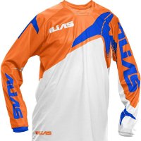 Motokrosový dres ALIAS MX B1 neonově oranžovo/modrý
