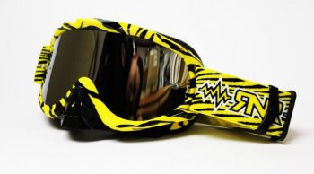 RNR Hybrid tear-off/mirror lens brle - YELLOW WILD