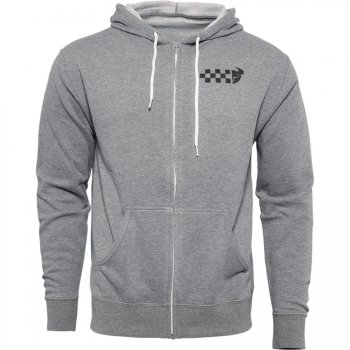 THOR Checkers Zip Up Mikina - heather gray