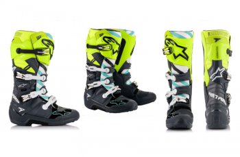 Boty Alpinestars TECH 7 lut fluo/ern/bl/zlat