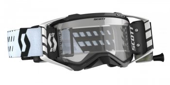 BRÝLE SCOTT PROSPECT WFS ČERNÁ/BÍLÁ, ČIRÉ PLEXI S ROLL-OFF