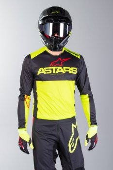 Dres Alpinestars FLUID TRIPPLE ern/lut fluo/erven 21