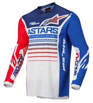 Dres Alpinestars RACER COMPASS BL/ERVEN FLUO/MODR 22