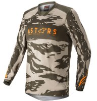 Dres Alpinestars RACER TACTICAL zelená/pískový maskáč/mandarinka 22