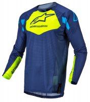 Dres Alpinestars TECHSTAR FACTORY tmav modr/lut fluo/modr neon 22