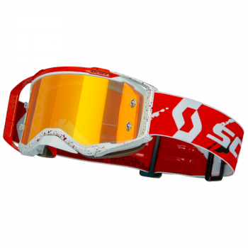 SCOTT PROSPECT Red/White 2021 brle - Orange Chrome Lens