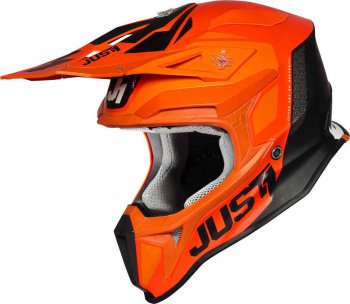 Moto přilba JUST1 J18 PULSAR oranžovo/bílo/černá