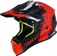 Moto pilba JUST1 J38 MASK matn neonov oranovo/titanovo/ern