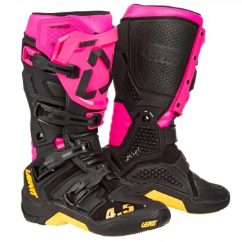 MX boty LEATT BOOT 4.5 Black/Pink/Yellow